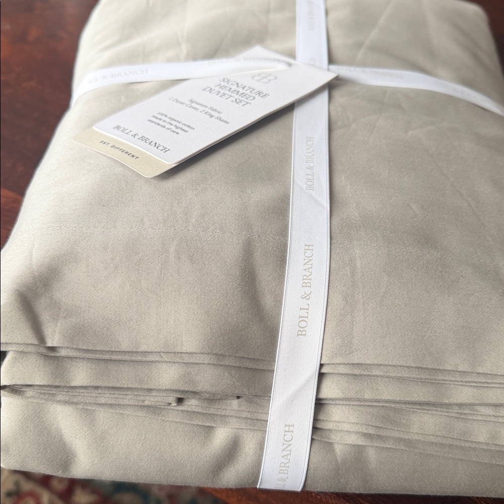 Boll & branch Signature Homewear  pewter Duvet Cover Set - Elegant K/C